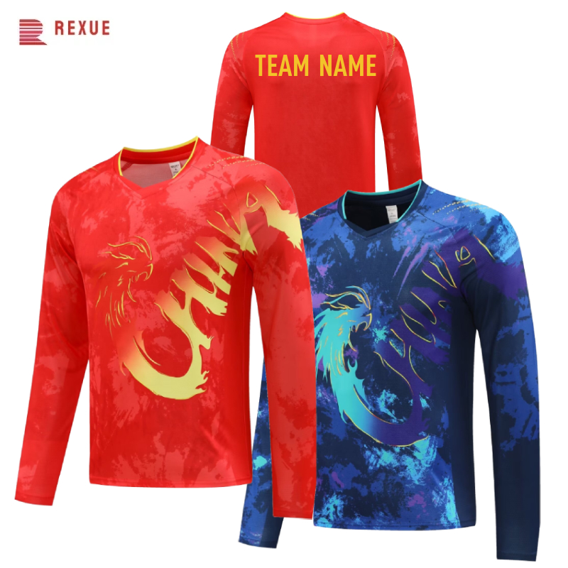 Badminton Aesthetic - China Dragon Long Sleeve Table Tennis