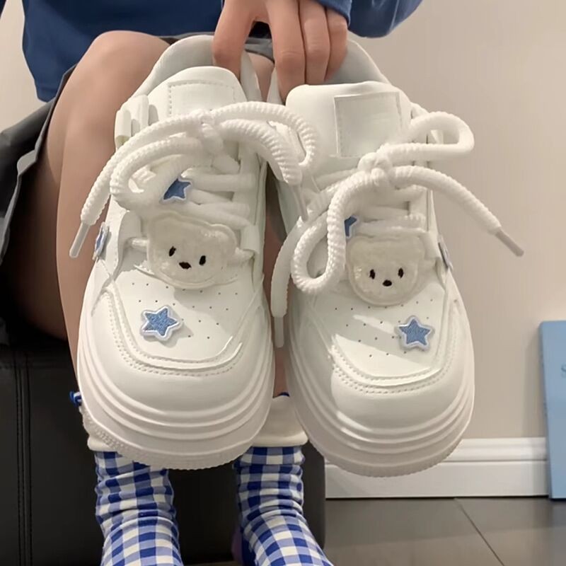 Women Kawaii Blue Platform Sne - مراجعة Badminton Korea وسعره