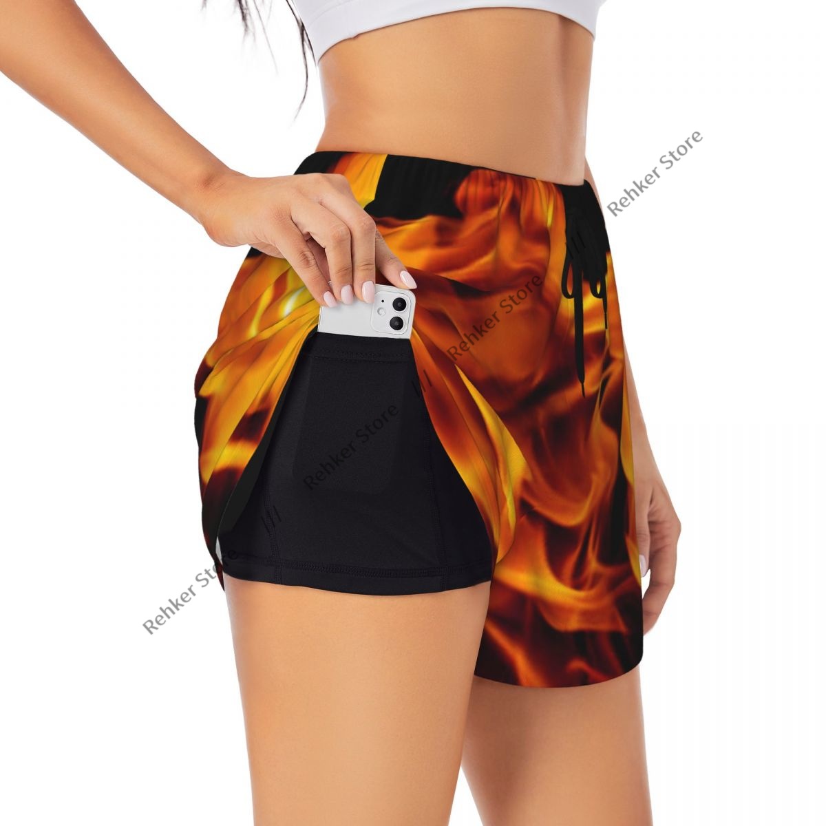 Women's Athletic Shorts Hot Fi - مراجعة Badminton Background وسعره