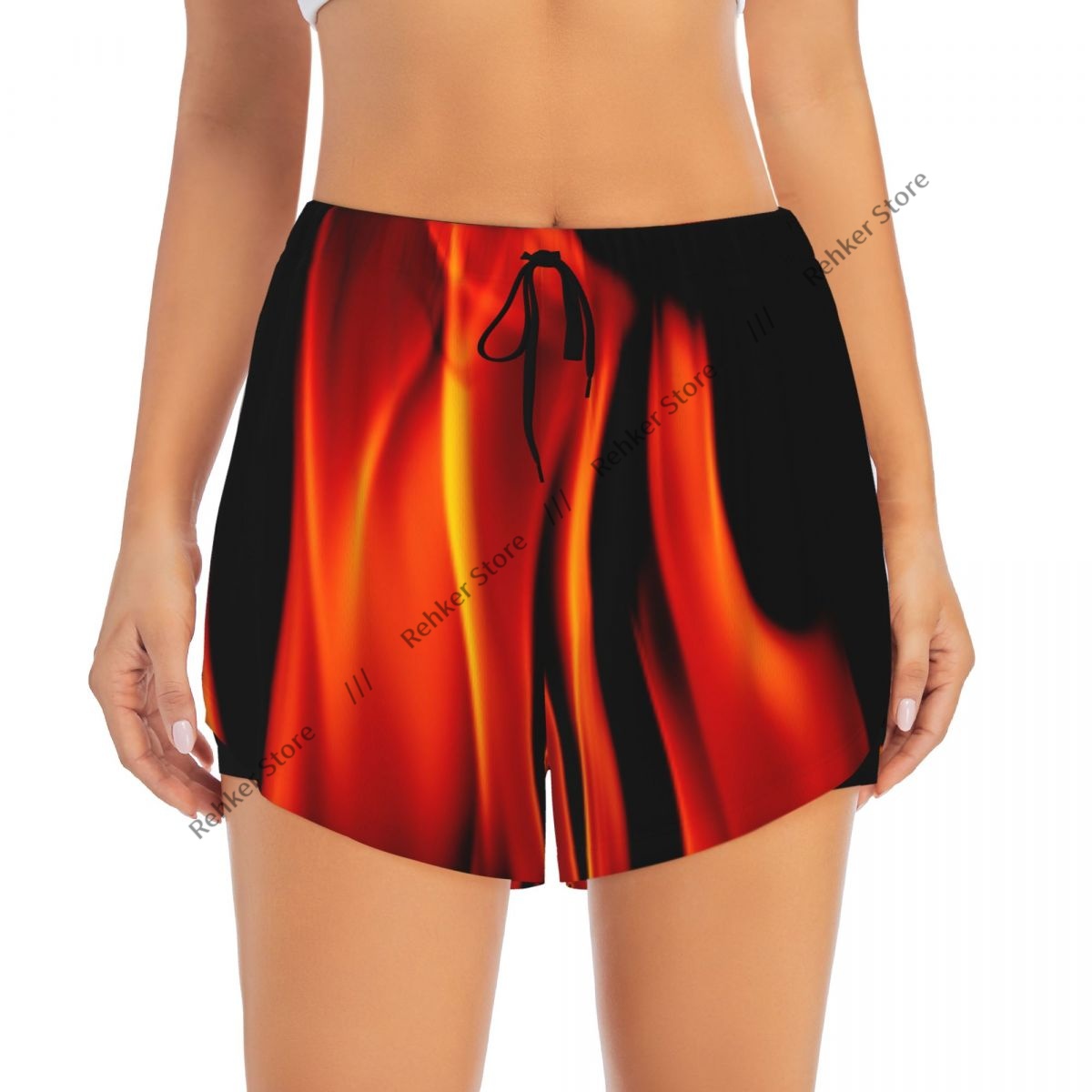 Women's Athletic Shorts Fire F - مراجعة Badminton Background وسعره