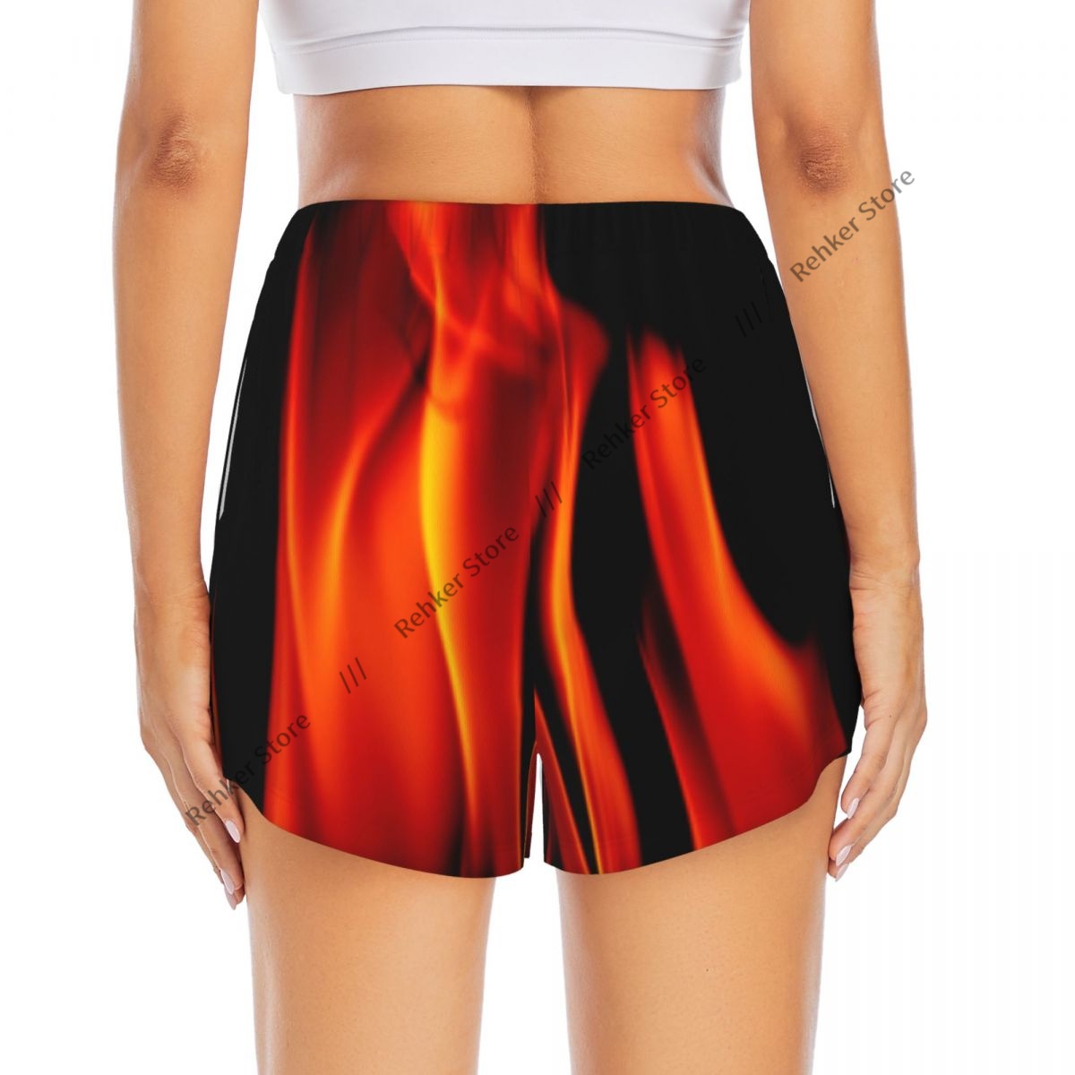 Women's Athletic Shorts Fire F - مراجعة Badminton Background وسعره