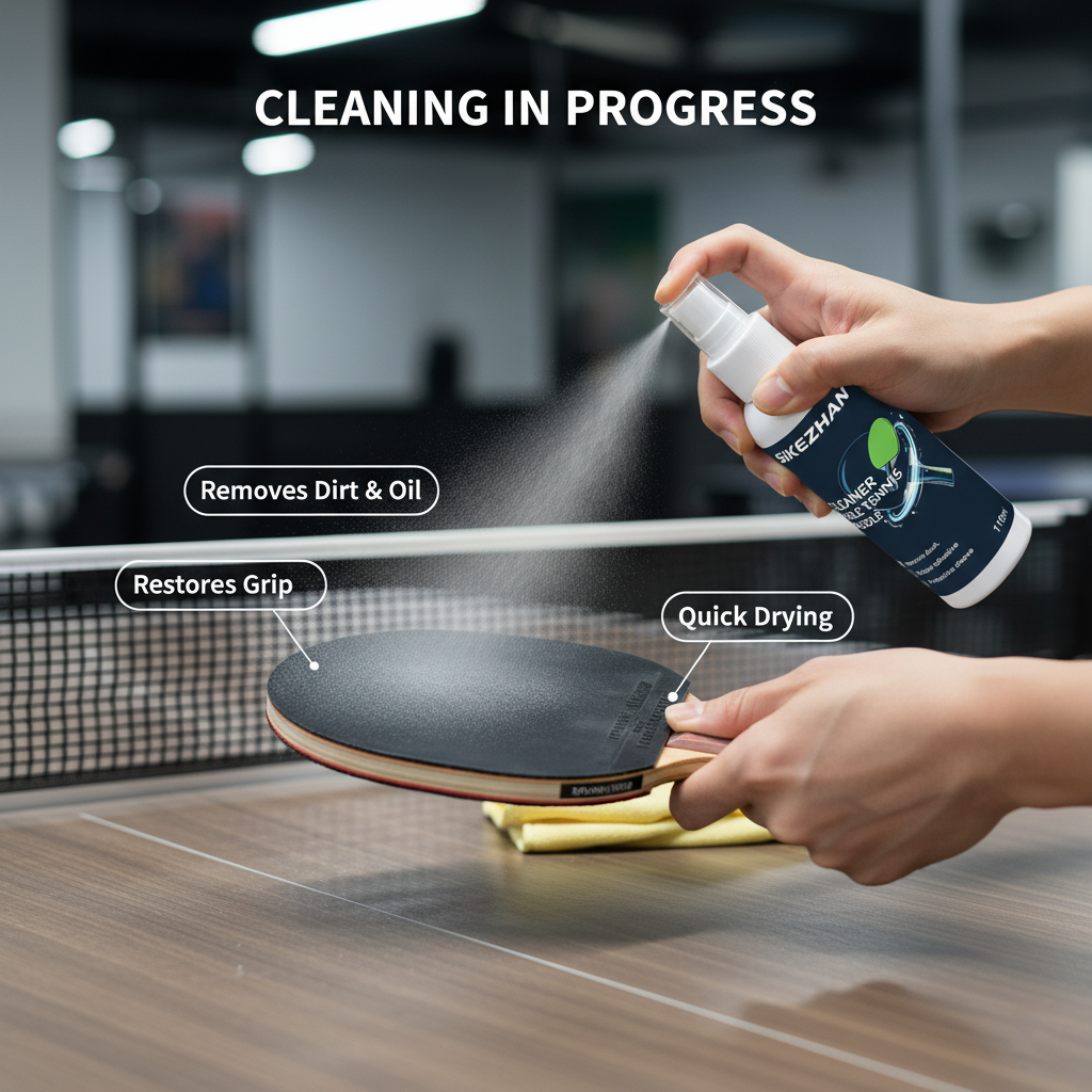 Ping Pong Paddle Cleaner Spray - مراجعة Badminton Background وسعره